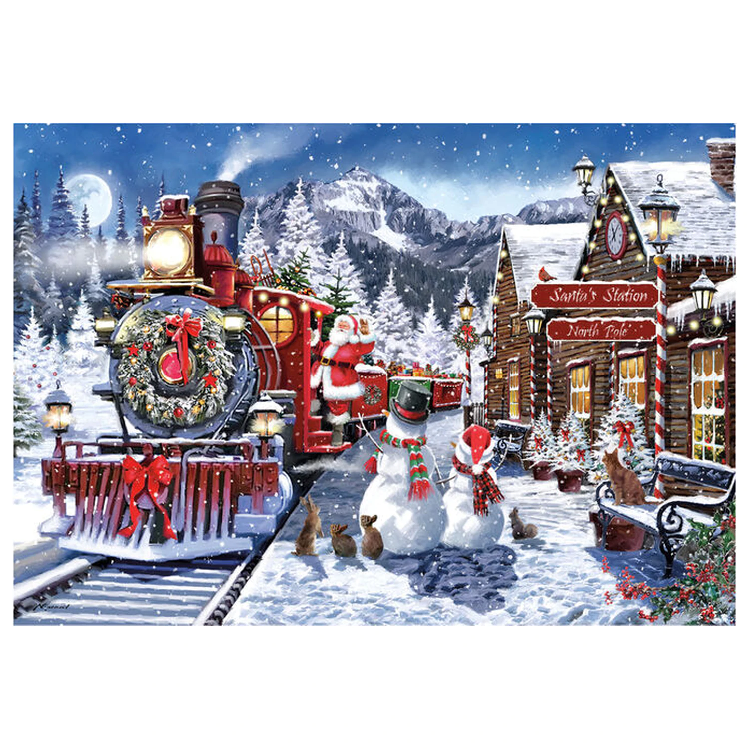 Train Station puzzle 500 piese poza produsului