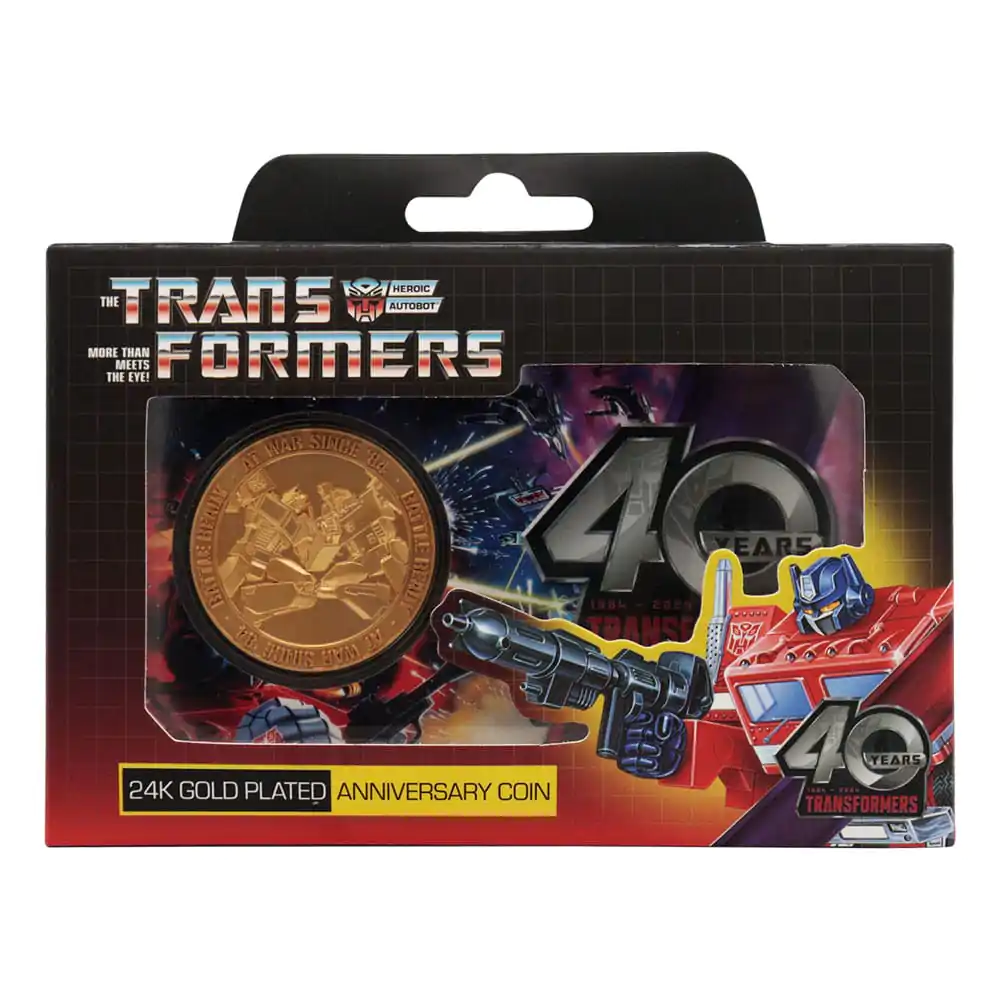 Monedă colecționabilă Transformers Ediție placată cu aur de 24k aniversare 40 ani 4 cm poza produsului