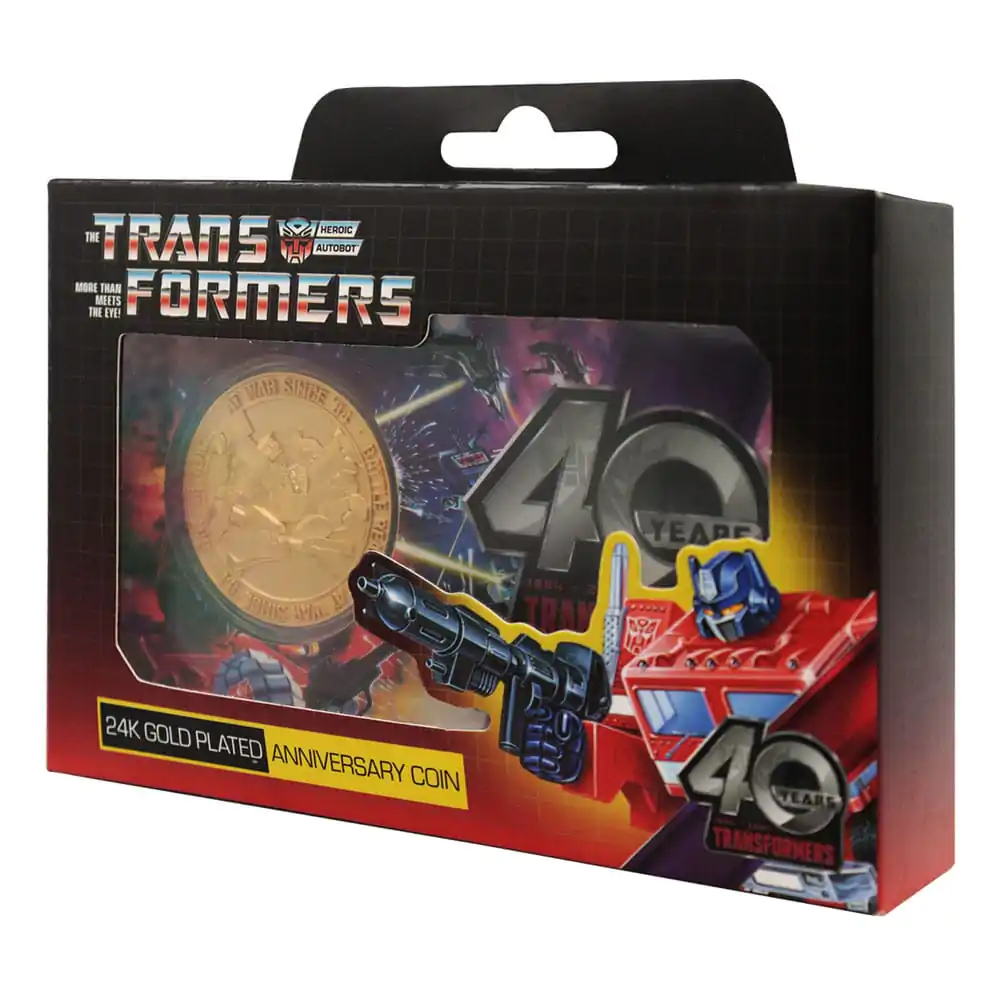 Monedă colecționabilă Transformers Ediție placată cu aur de 24k aniversare 40 ani 4 cm poza produsului