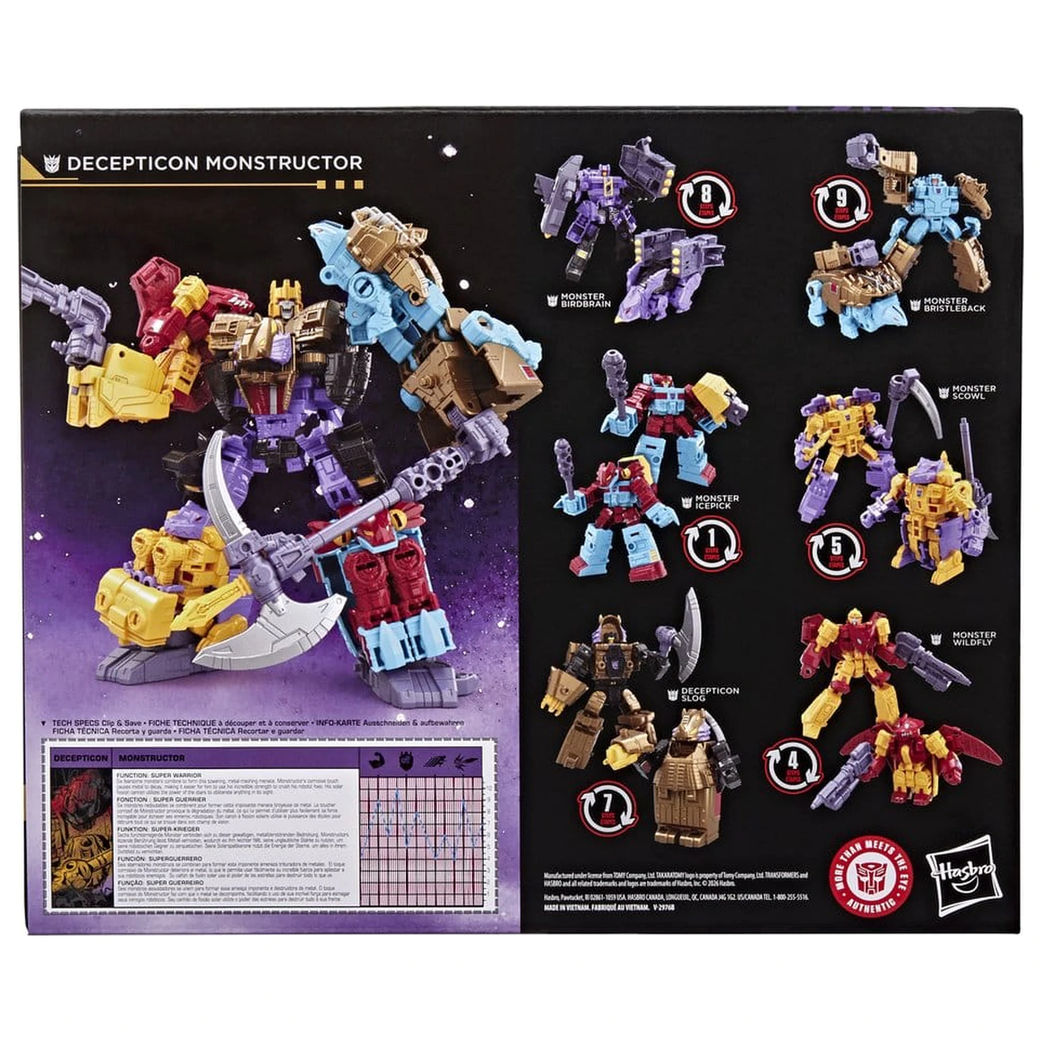 Transformers Age of the Primes figurina de actiune Decepticon Monstructor 17 cm poza produsului