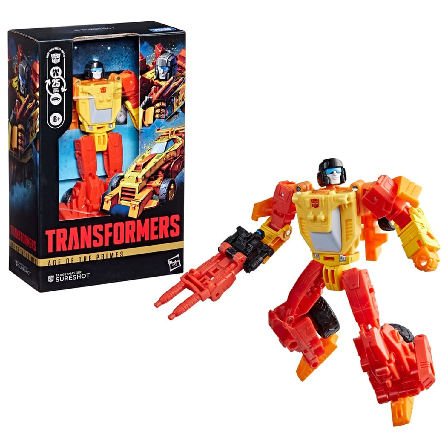 Transformers Age of the Primes Deluxe Class figurina de actiune Targetmaster Sureshot 14 cm poza produsului
