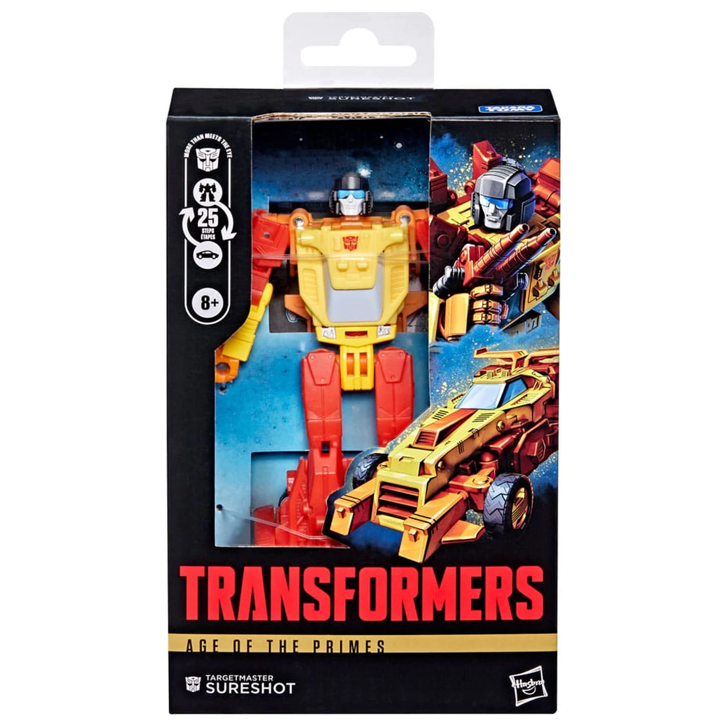 Transformers Age of the Primes Deluxe Class figurina de actiune Targetmaster Sureshot 14 cm poza produsului