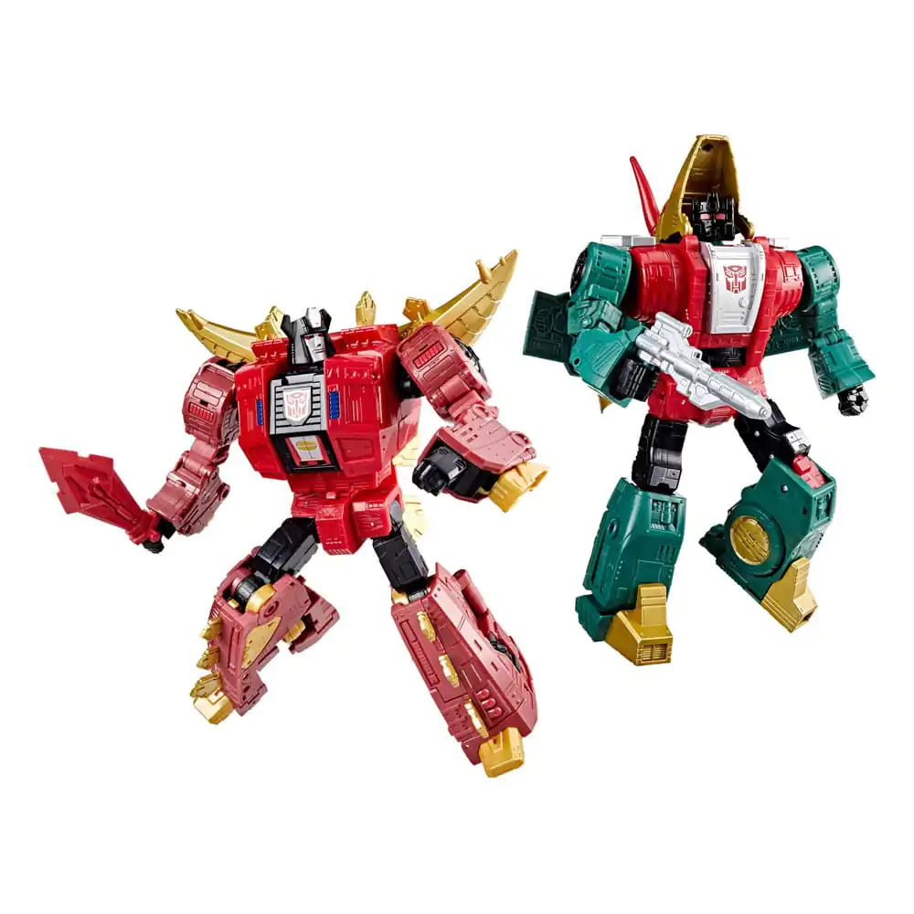 Transformers Age of the Primes Leader Class Figurina de acțiune G2 Universe Dinobots Snarl & Slug 19 cm poza produsului