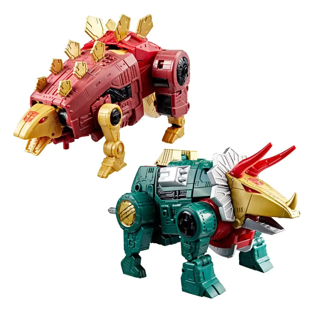 Transformers Age of the Primes Leader Class Figurina de acțiune G2 Universe Dinobots Snarl & Slug 19 cm poza produsului