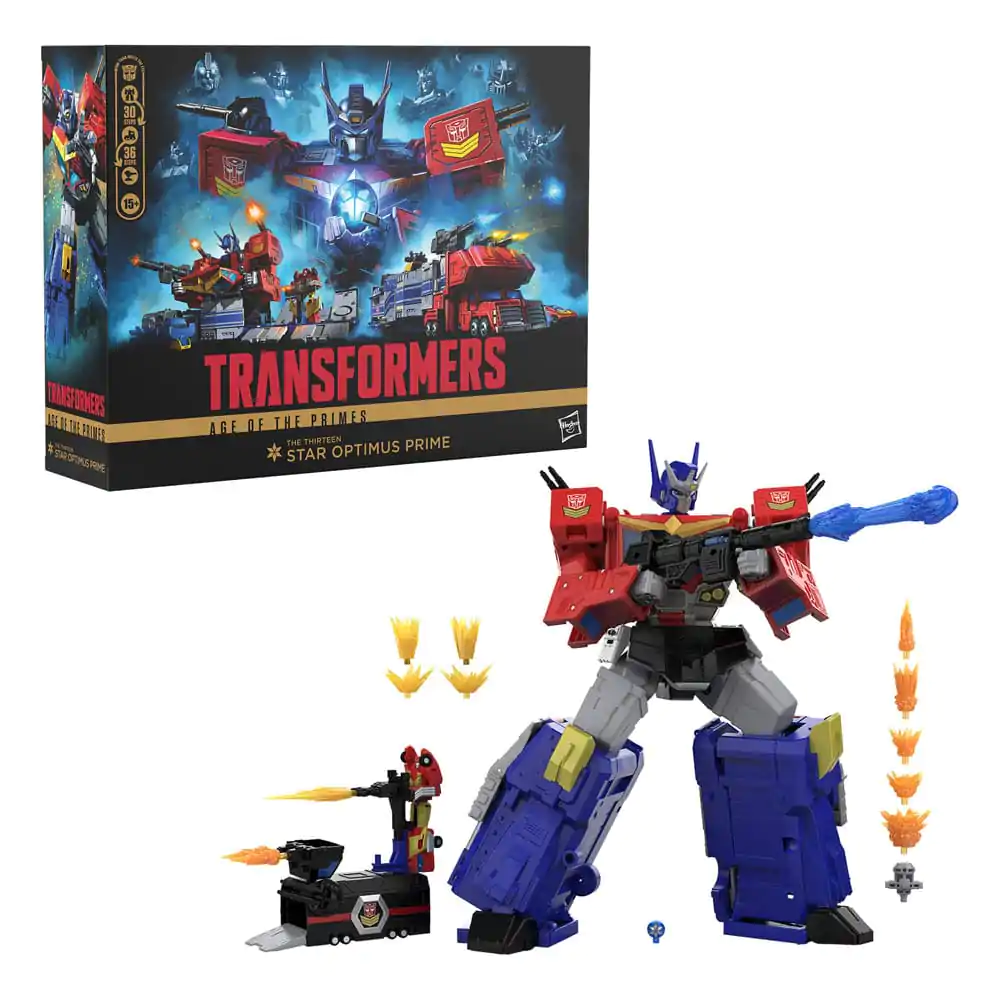 Figurină de acțiune Clasa Titan Transformers Age of the Primes The Thirteen Star Optimus Prime 38 cm poza produsului