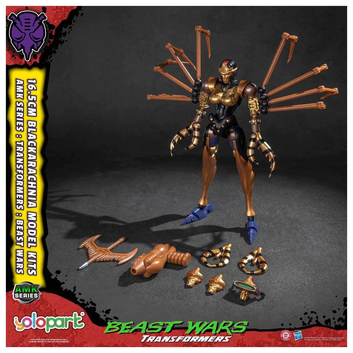 Transformers AMK Series Kit Model din Plastic Beast Wars Blackarachnia 18 cm poza produsului