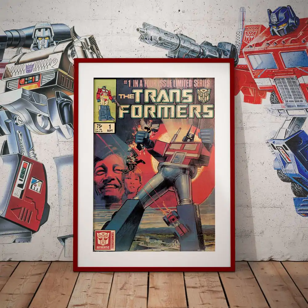 Print artistic Transformers Ediție Limitată Aniversară 40 de ani 42 x 30 cm poza produsului