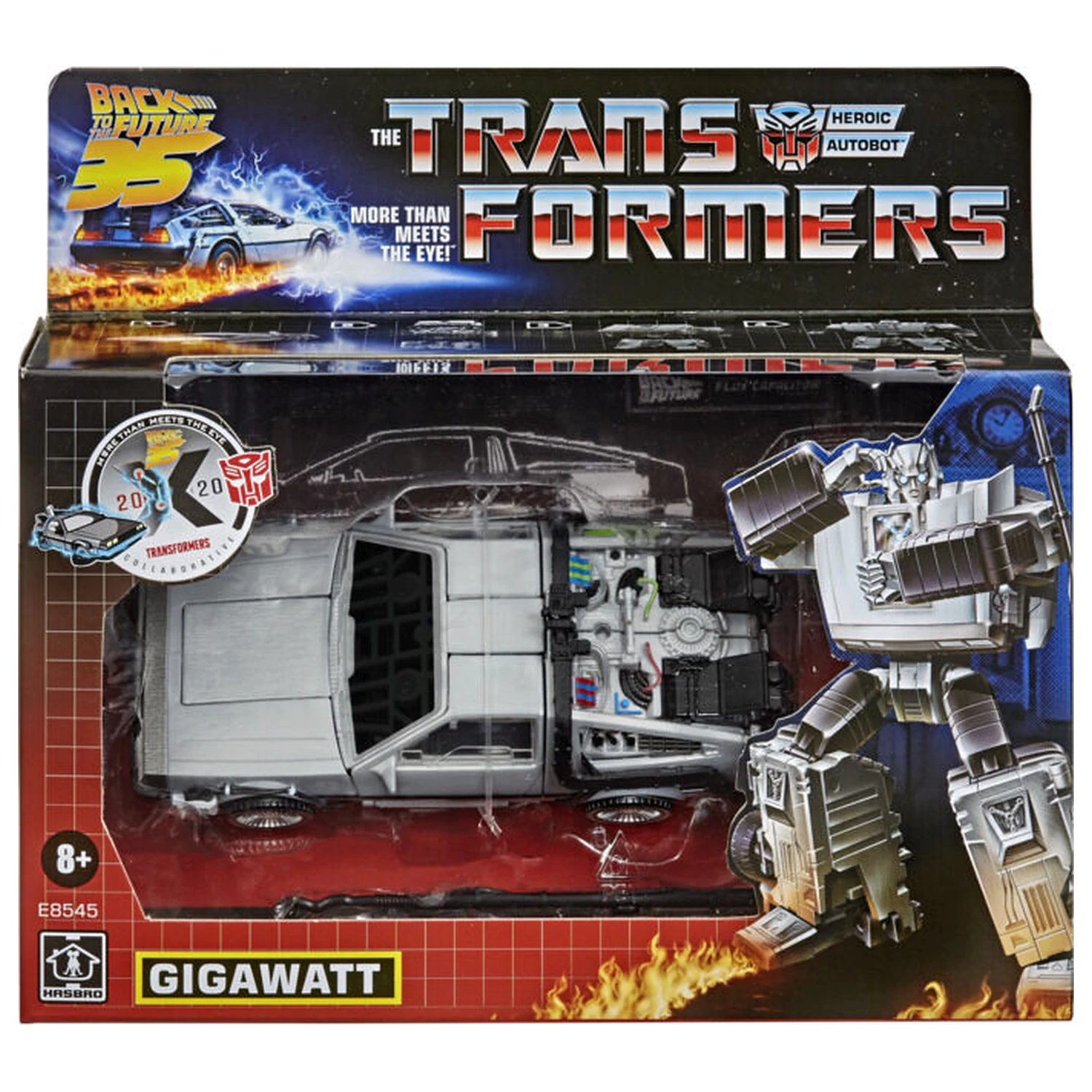 Figurina Transformers Back to the Future Delorean Gigawatt 14 cm poza produsului