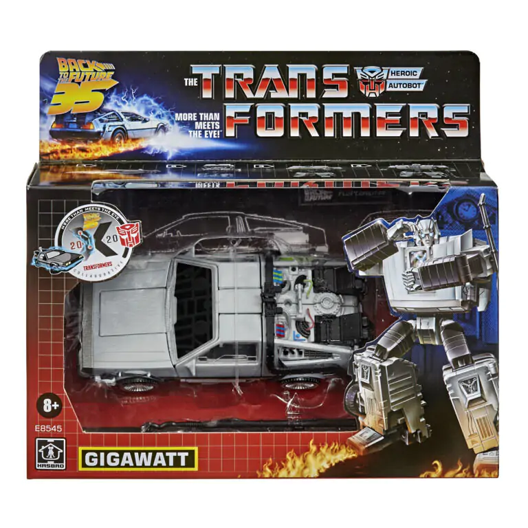 Figurina Transformers Back to the Future Delorean Gigawatt 14 cm poza produsului