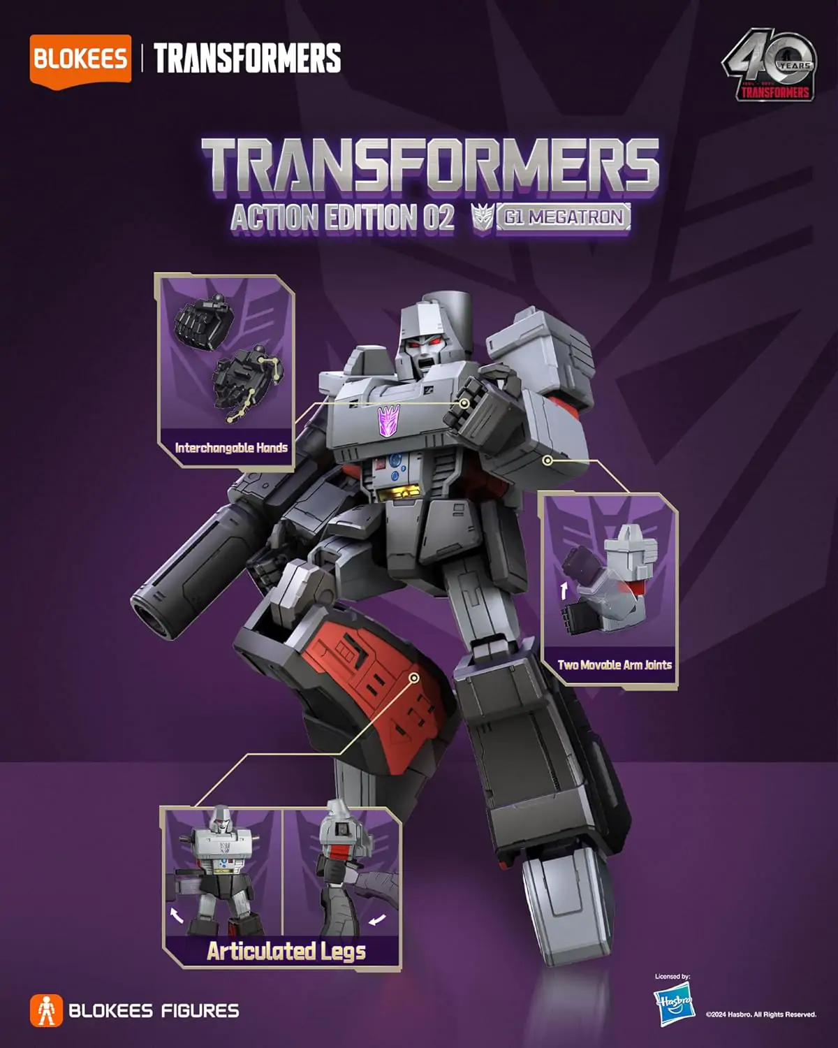 Transformers Blokees Kit Model Plastic Ediție Acțiune 02 G1 Megatron poza produsului