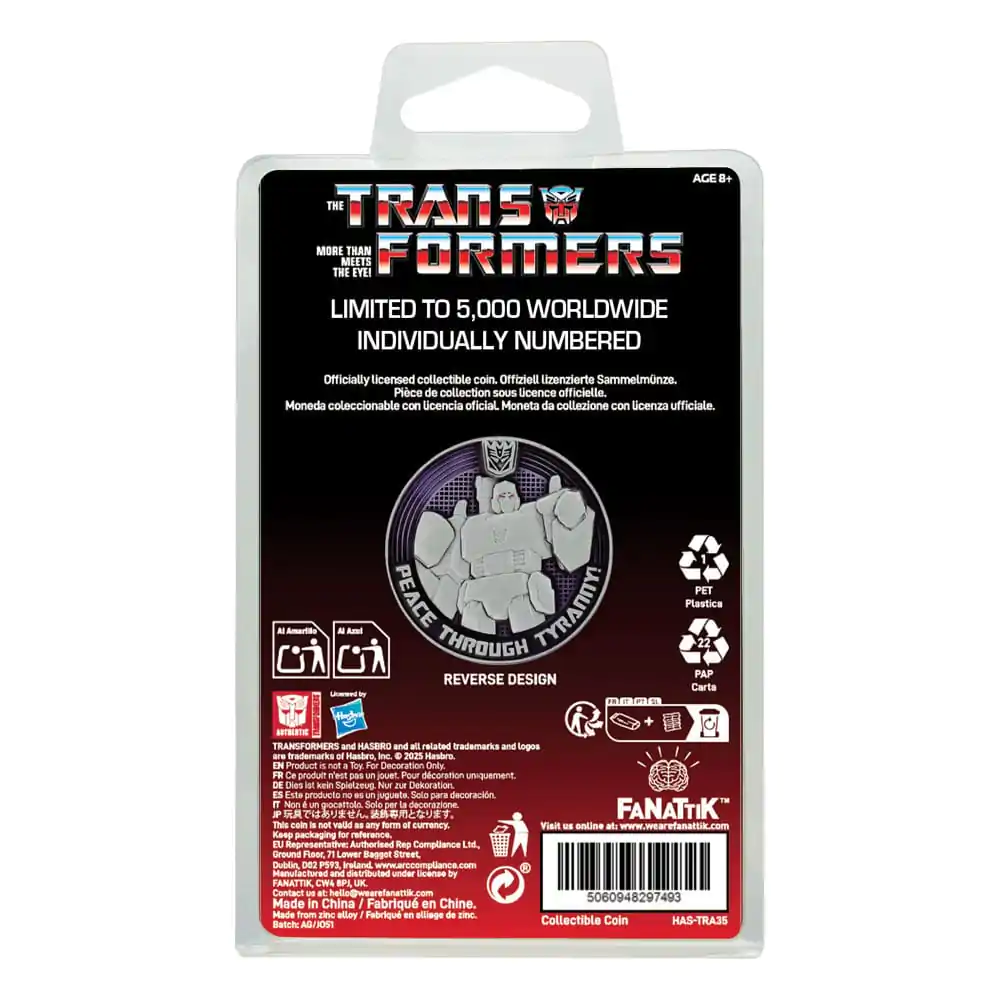 Transformers Generation 1 Moneda de colectie G1 Autobots vs Decepticons Limited Edition 4 cm poza produsului
