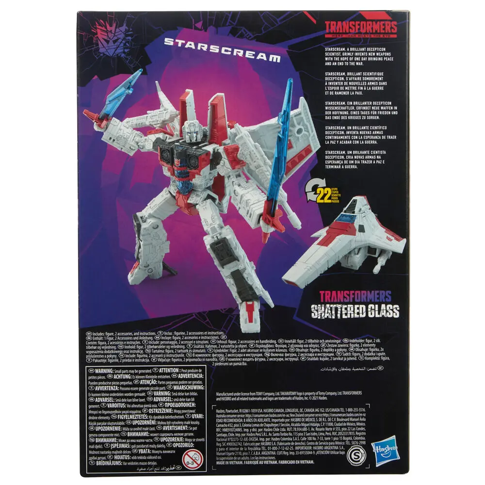 Transformers: Shattered Glass Voyager Class figurina de actiune 2021 Starscream 18 cm poza produsului