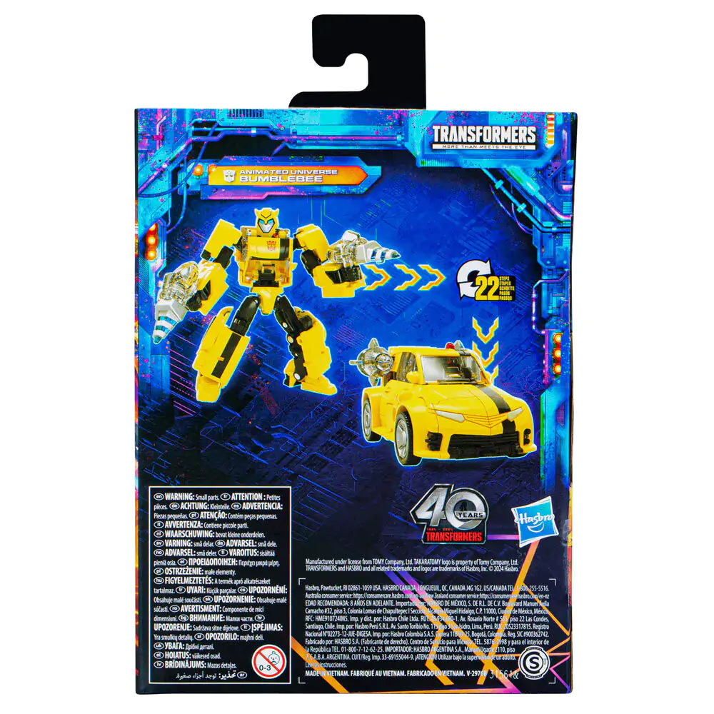 Figurină de acțiune Transformers Legacy United Deluxe Class Animated Universe Bumblebee 14cm poza produsului