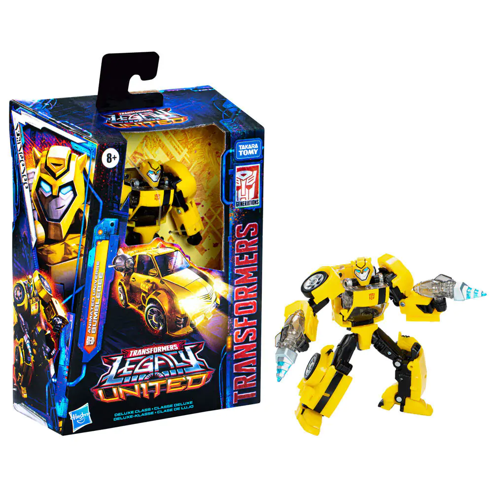 Figurină de acțiune Transformers Legacy United Deluxe Class Animated Universe Bumblebee 14cm poza produsului