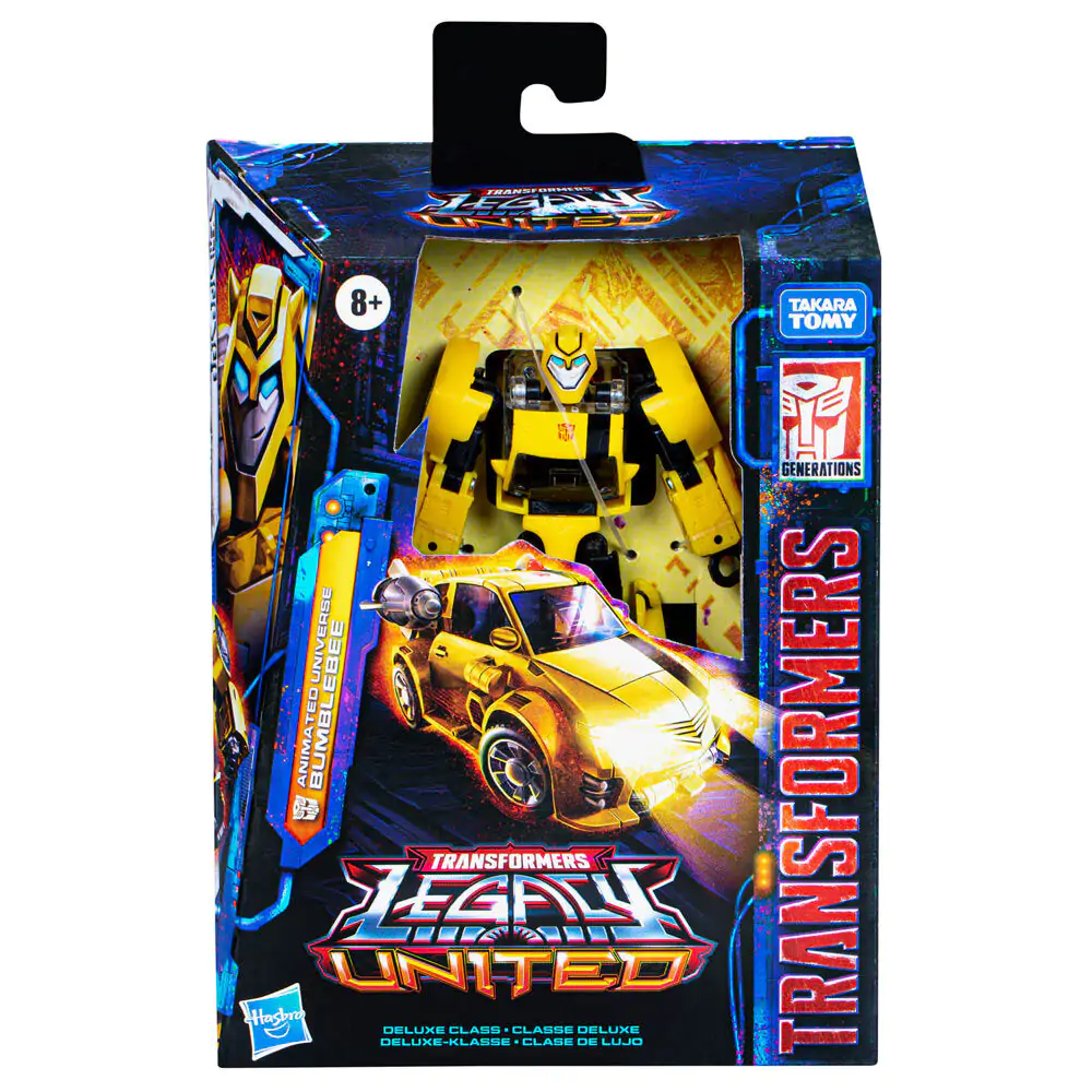 Figurină de acțiune Transformers Legacy United Deluxe Class Animated Universe Bumblebee 14cm poza produsului