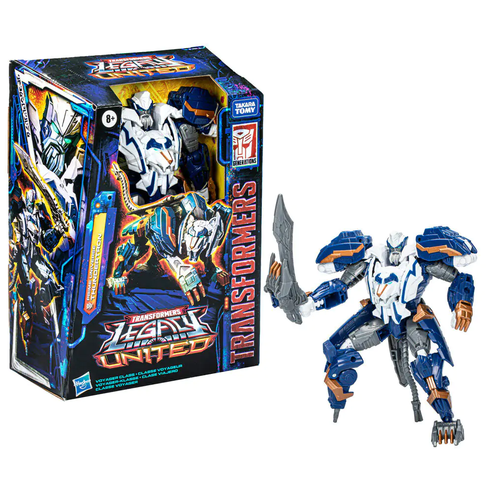 Transformers Legacy United Voyager Class Animated Prime Universe Thundertron figurină de acțiune 18cm poza produsului