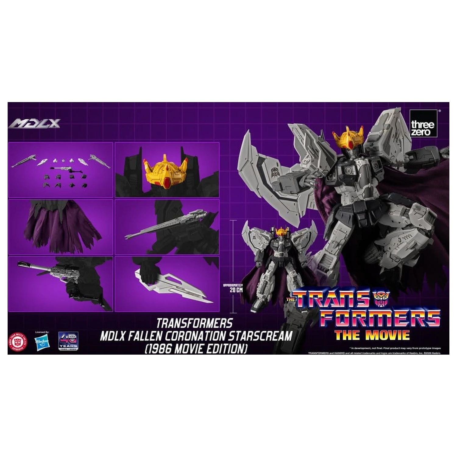 Transformers MDLX Figurina de actiune Fallen Coronation Starscream (1986 Movie Edition) 20 cm poza produsului