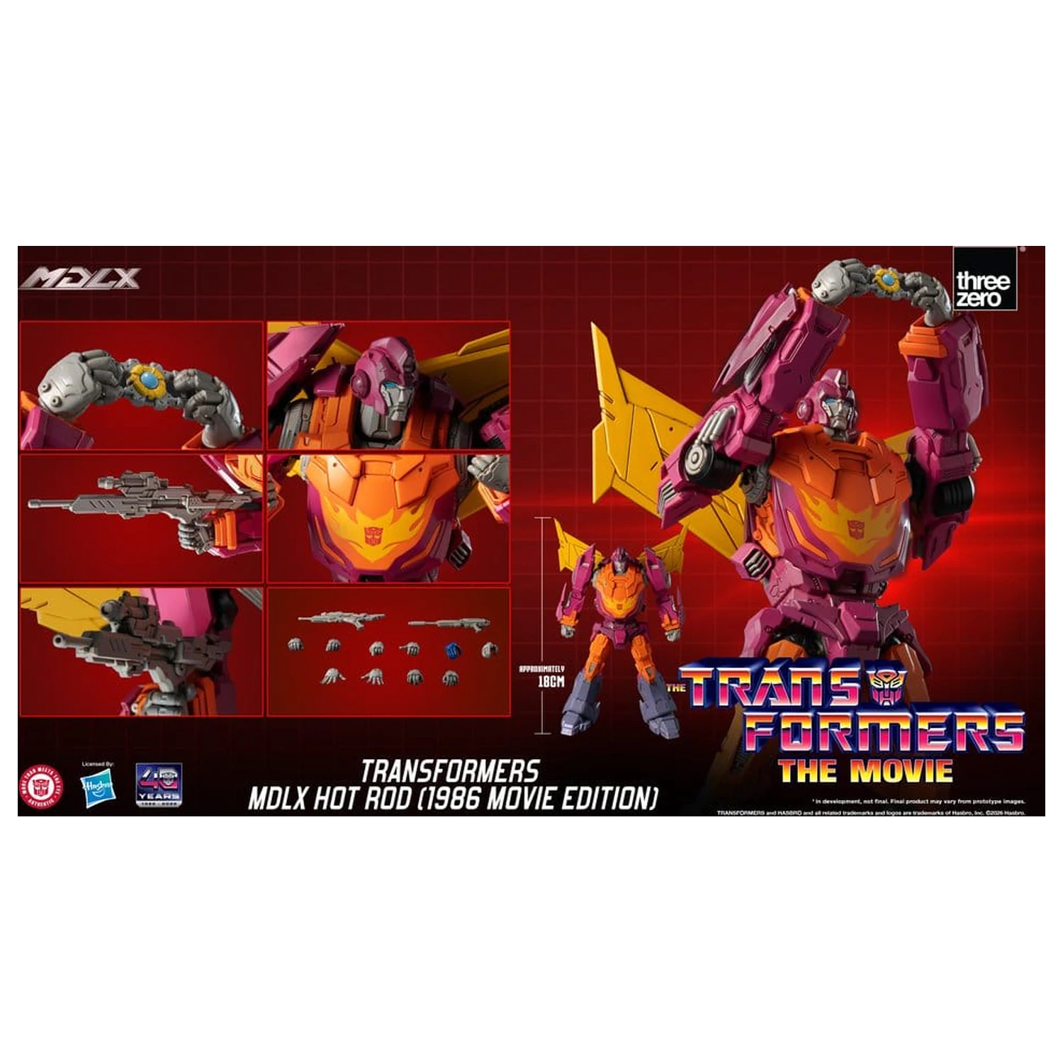 Transformers MDLX Hot Rod Figurina de actiune (1986 Movie Edition) 18 cm poza produsului