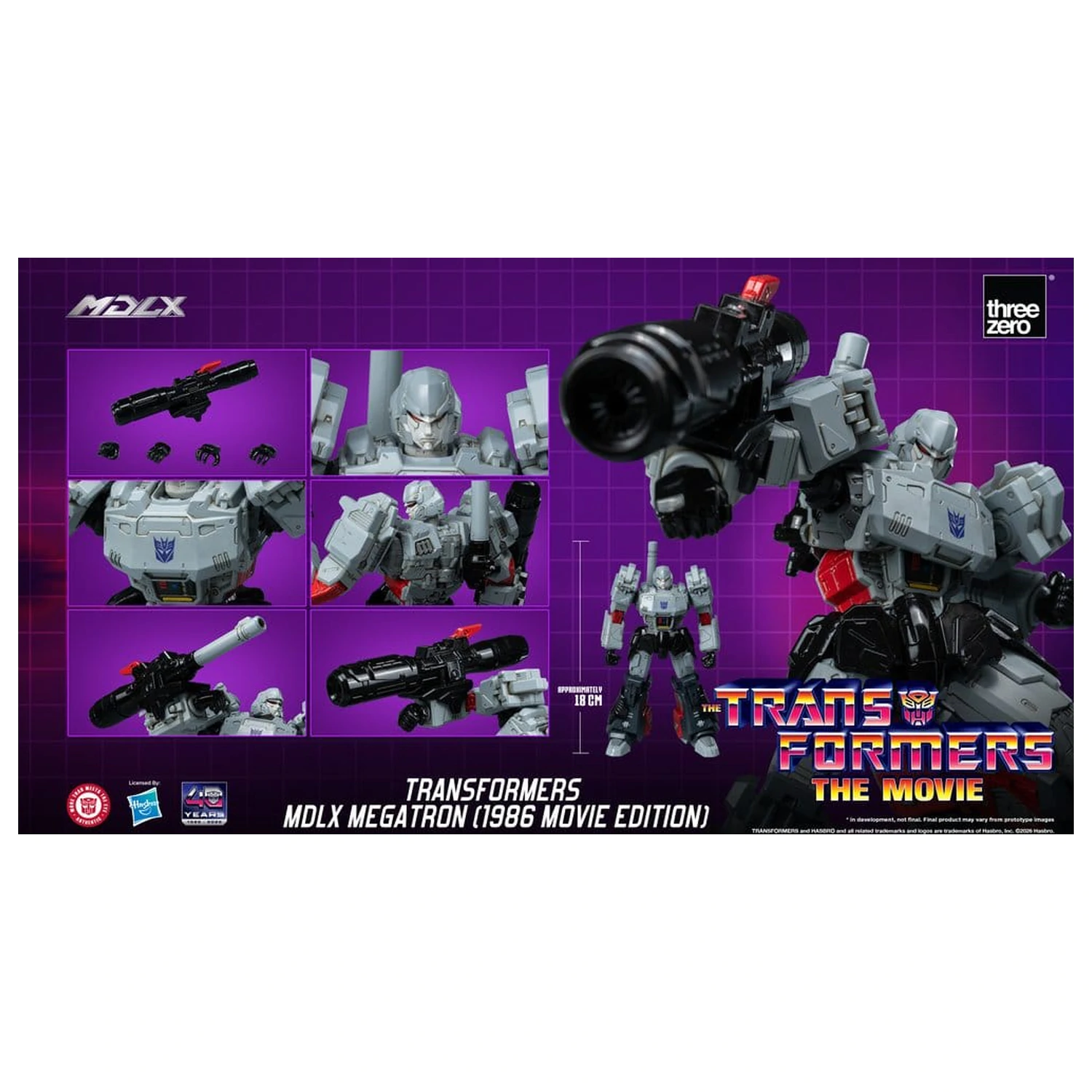 Transformers MDLX Figura de acțiune Megatron (1986 Movie Edition) 18 cm poza produsului