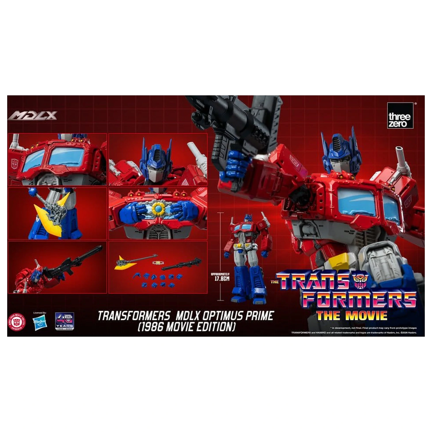 Transformers MDLX Figurina de actiune Optimus Prime (1986 Movie Edition) 18 cm poza produsului