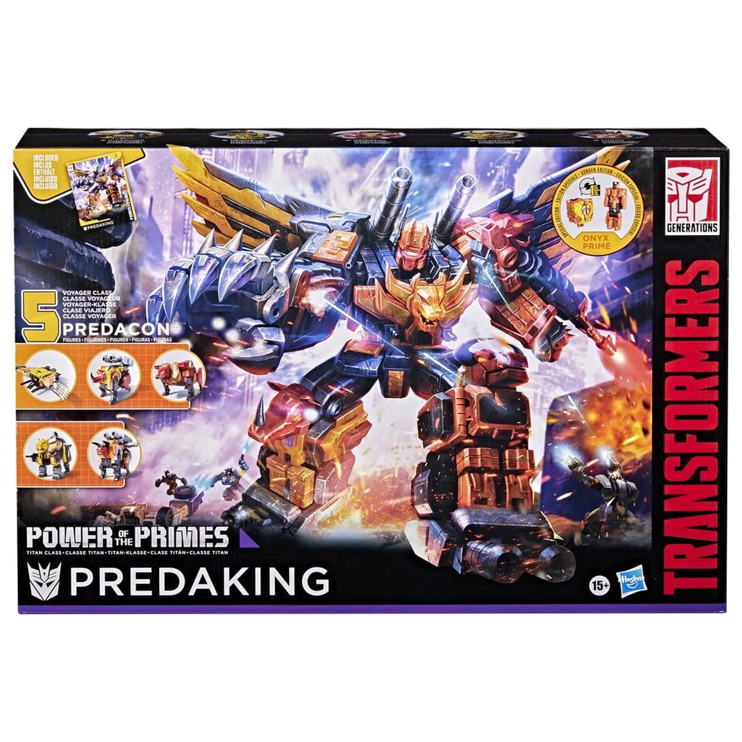 Transformers Power of the Primes Combiner Figurina de actiune Predaking 45 cm poza produsului