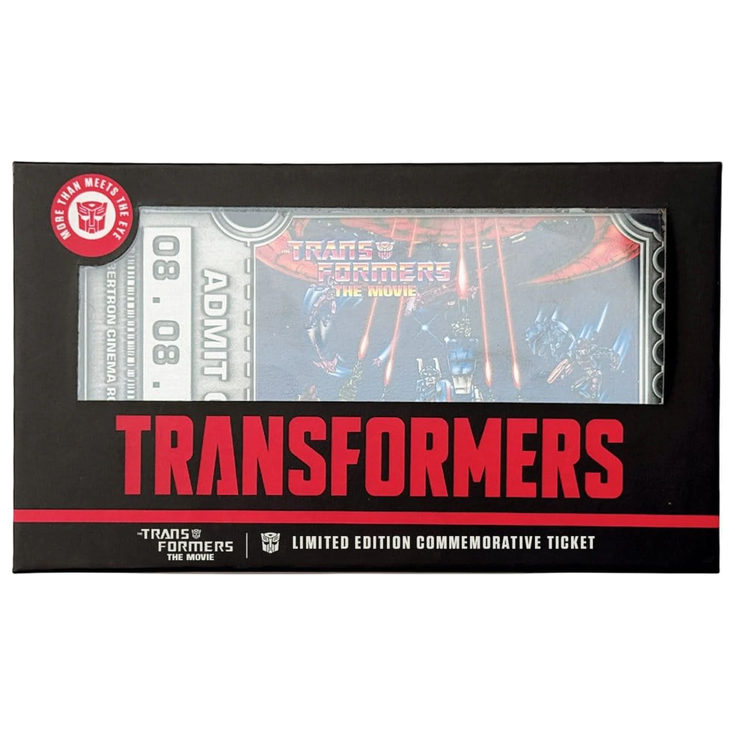 Transformers Replica The Movie 40th Anniversary bilet de film editie limitata 9 x 16 cm poza produsului