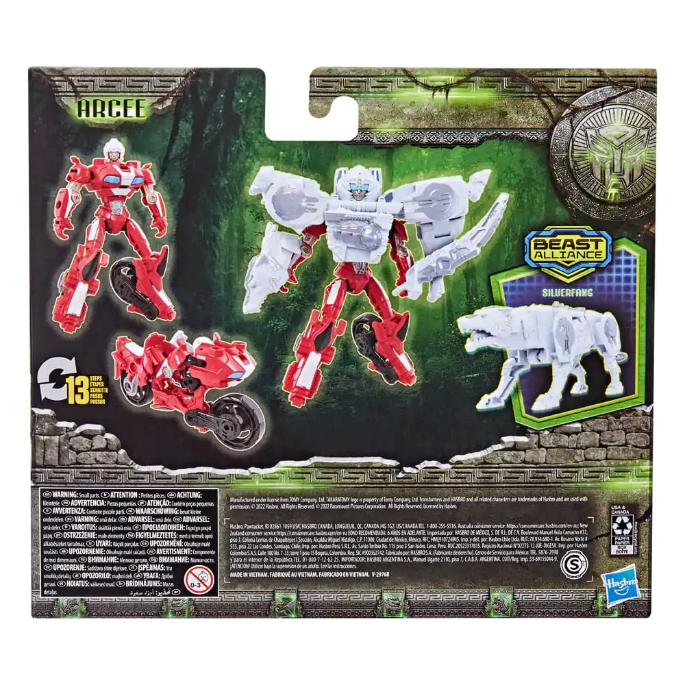 Transformers: Rise of the Beasts Beast Alliance Combiner figurină de acțiune set de 2 Arcee & Silverfang 13 cm poza produsului