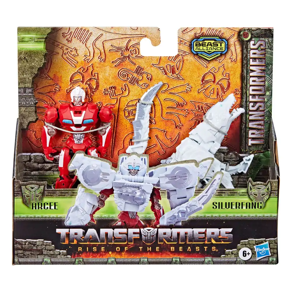 Transformers: Rise of the Beasts Beast Alliance Combiner figurină de acțiune set de 2 Arcee & Silverfang 13 cm poza produsului