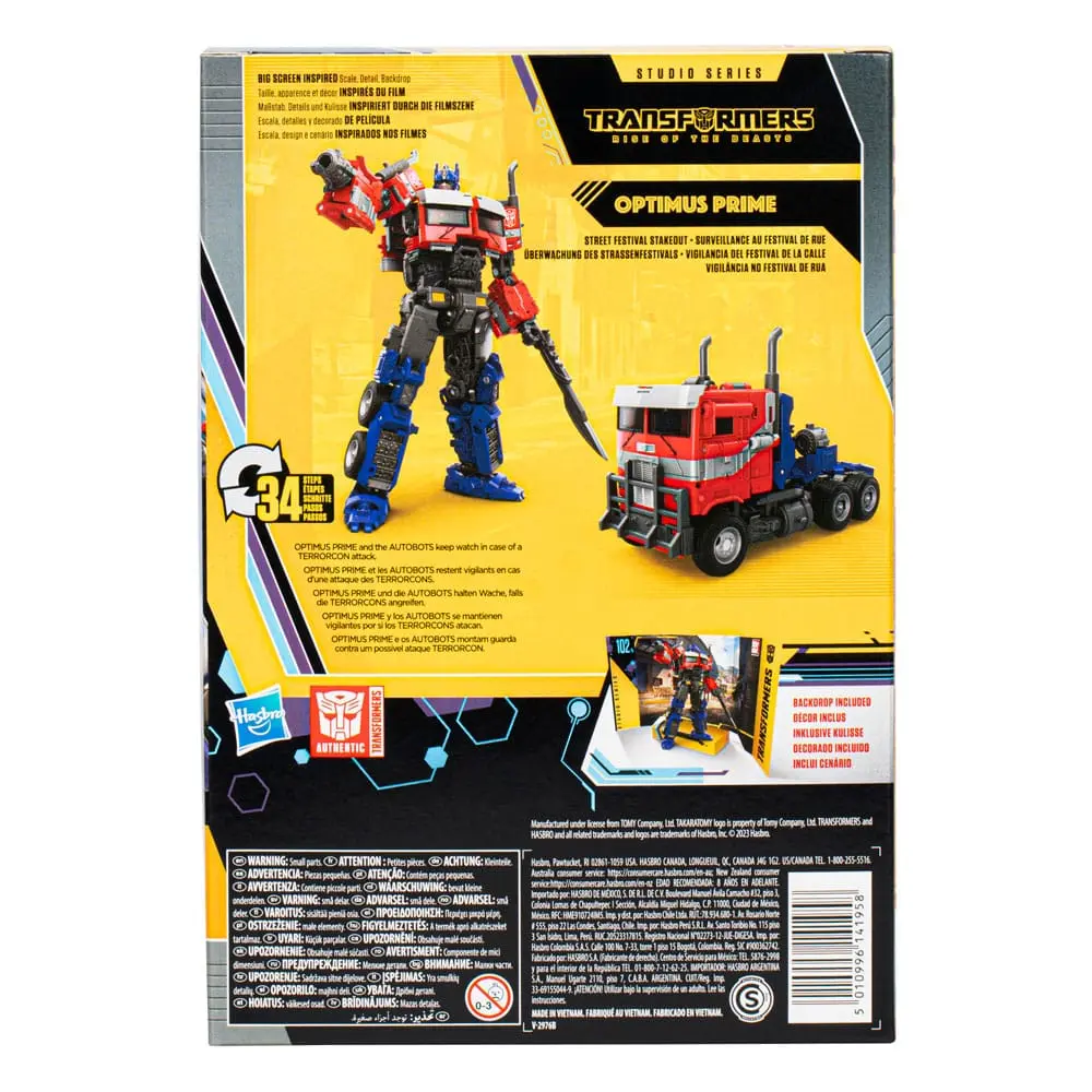 Transformers: Rise of the Beasts Buzzworthy Bumblebee Studio Series figurina de actiune 102BB Optimus Prime 16 cm poza produsului