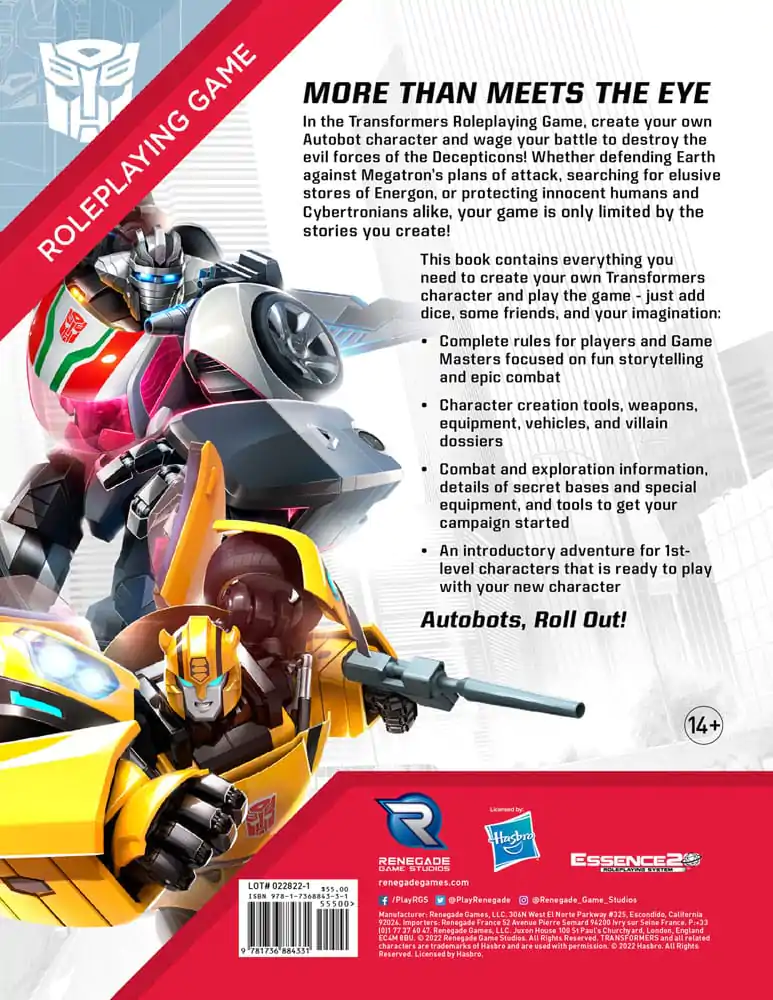 Transformers RPG Core Rulebook Versiunea în engleză poza produsului
