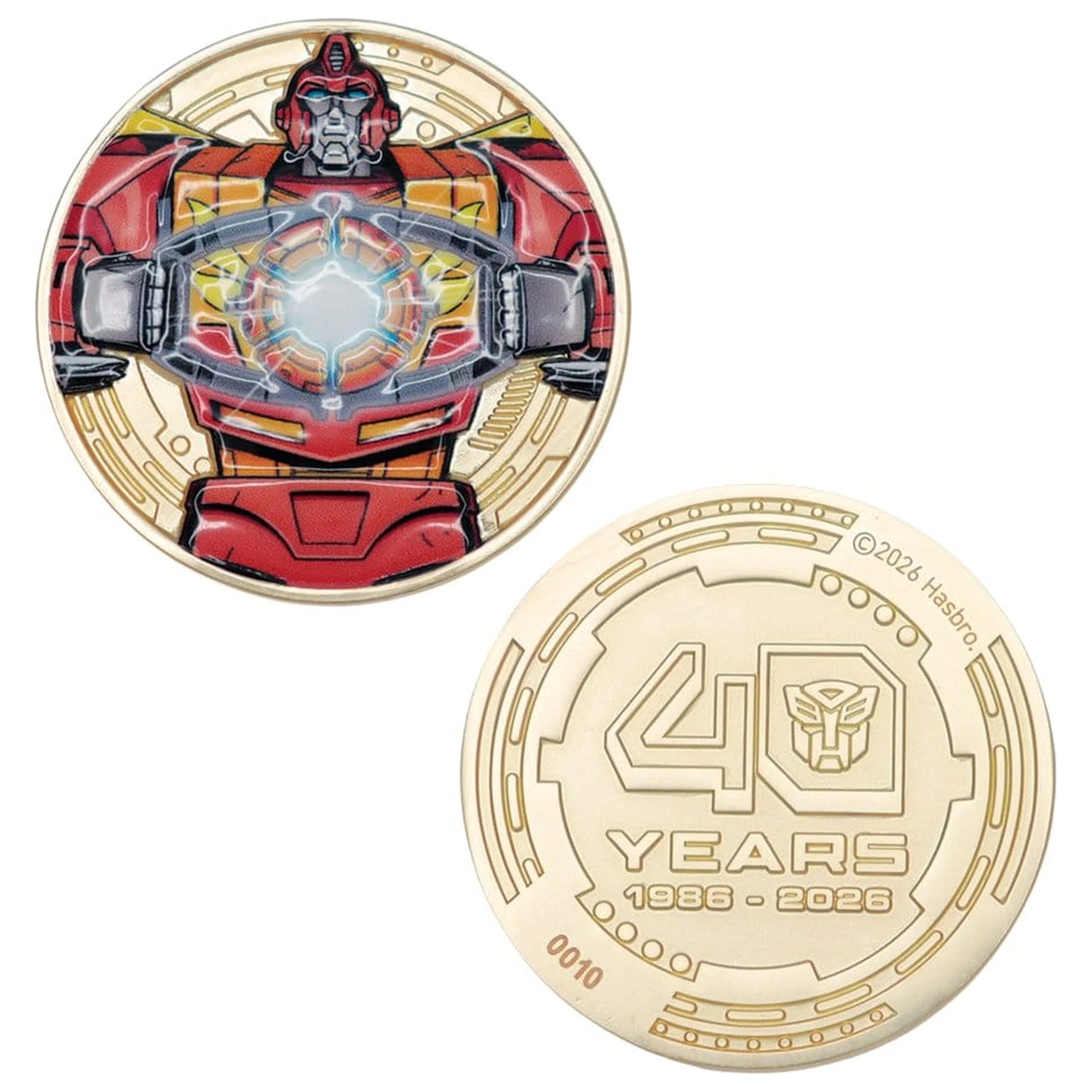 Transformers Collectable Moneda The Movie 40th Anniversary Editie Limitata Placata cu Aur de 24k poza produsului