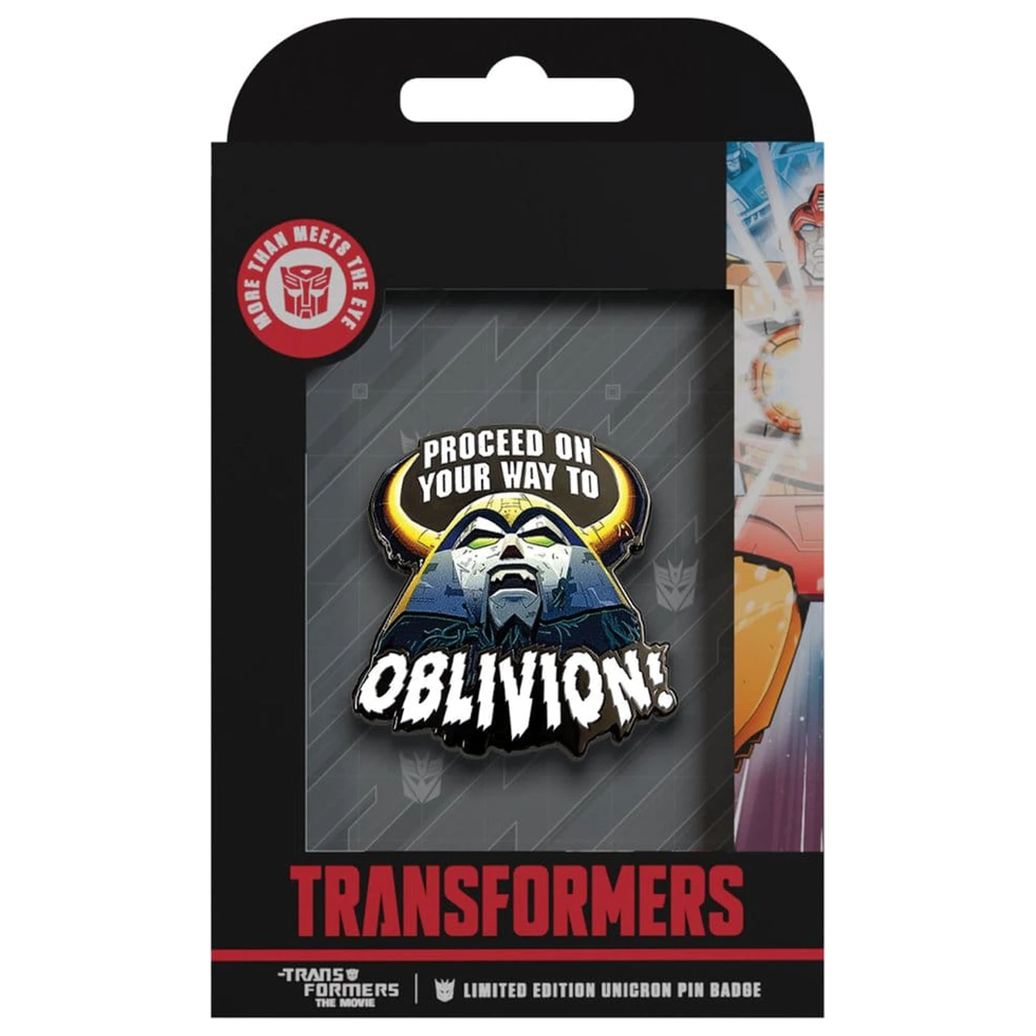Transformers Pin Badge The Movie 40th Anniversary Unicron Limited Edition poza produsului