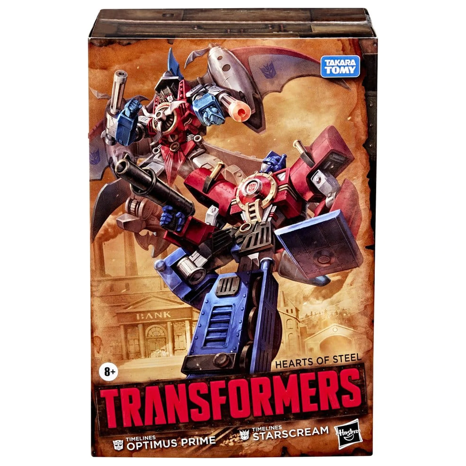 Transformers Timelines Hearts of Steel Comic Edition Figurine de actiune Optimus Prime si Starscream 14 cm poza produsului