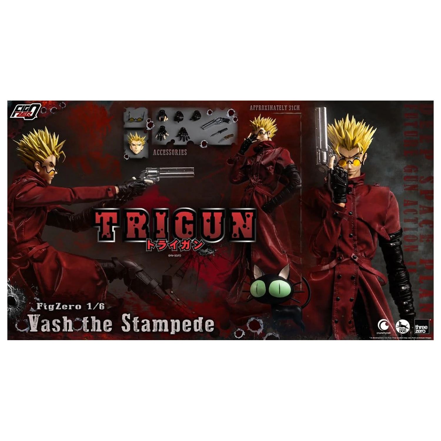 Figurina de actiune Trigun FigZero 1/6 Vash the Stampede 31 cm poza produsului