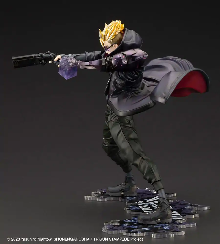 Trigun Stampede ARTFXJ Statuie 1/8 Vash the Stampede The Gunman in Black Ver. 22 cm poza produsului