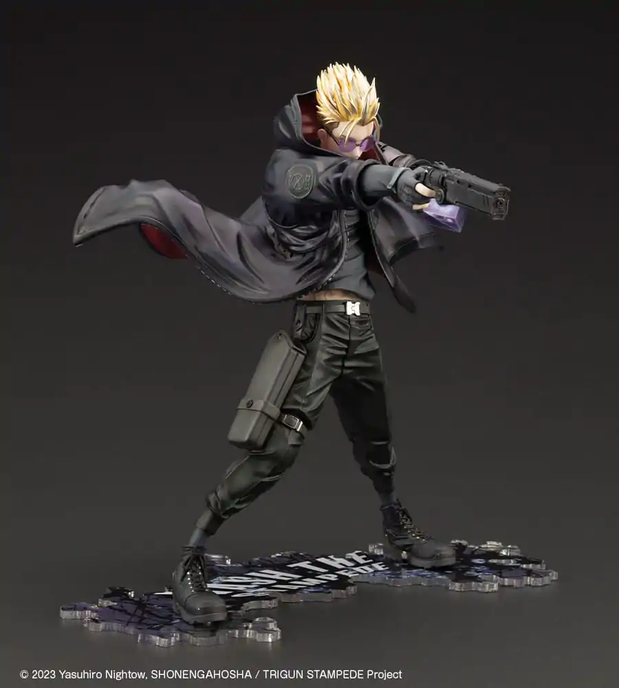 Trigun Stampede ARTFXJ Statuie 1/8 Vash the Stampede The Gunman in Black Ver. 22 cm poza produsului