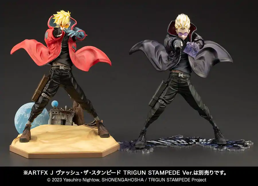 Trigun Stampede ARTFXJ Statuie 1/8 Vash the Stampede The Gunman in Black Ver. 22 cm poza produsului