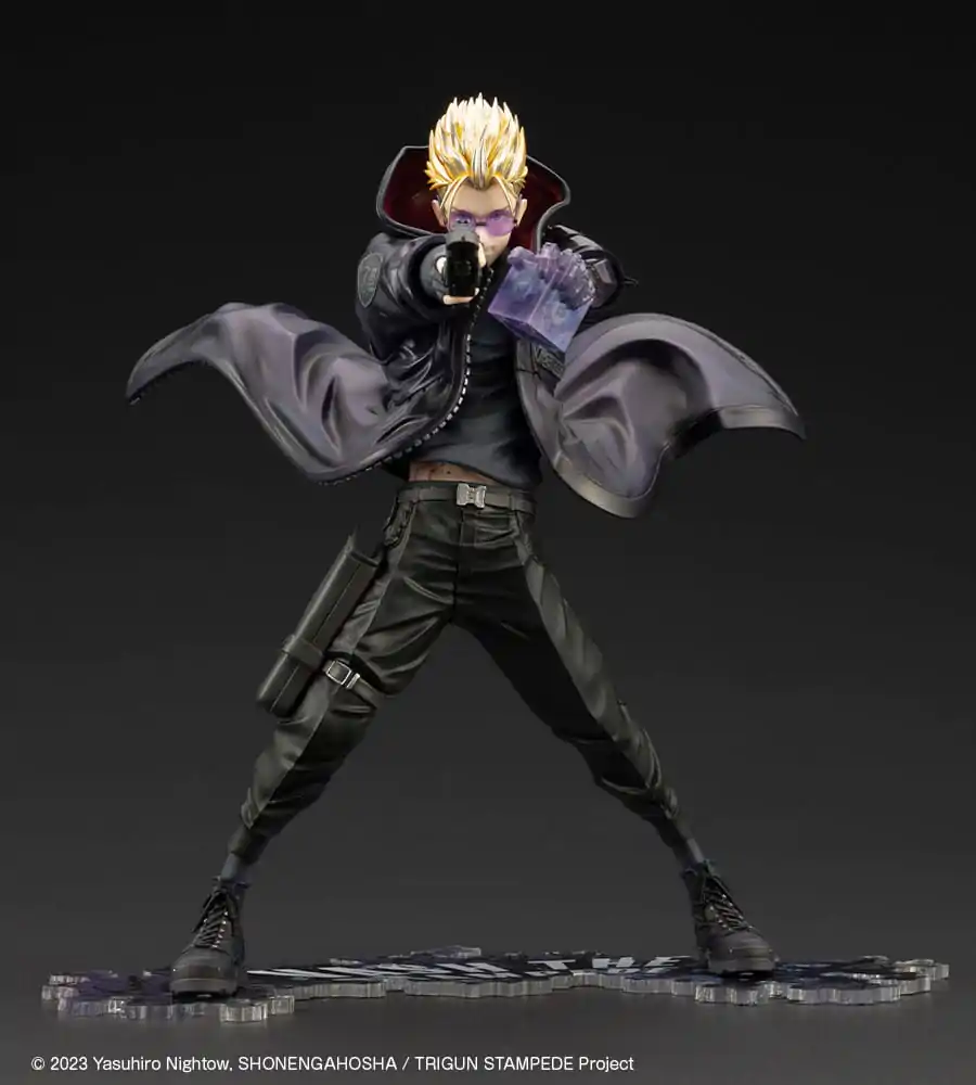 Trigun Stampede ARTFXJ Statuie 1/8 Vash the Stampede The Gunman in Black Ver. 22 cm poza produsului