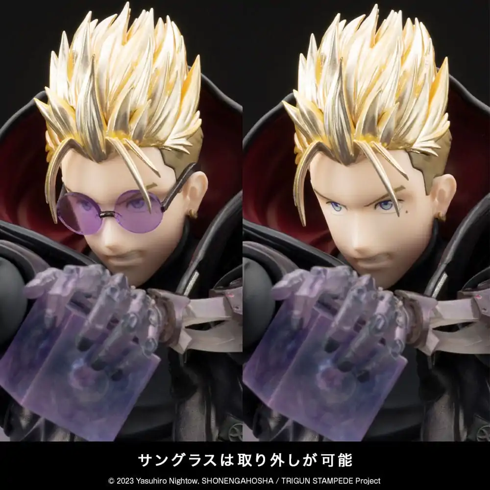 Trigun Stampede ARTFXJ Statuie 1/8 Vash the Stampede The Gunman in Black Ver. 22 cm poza produsului