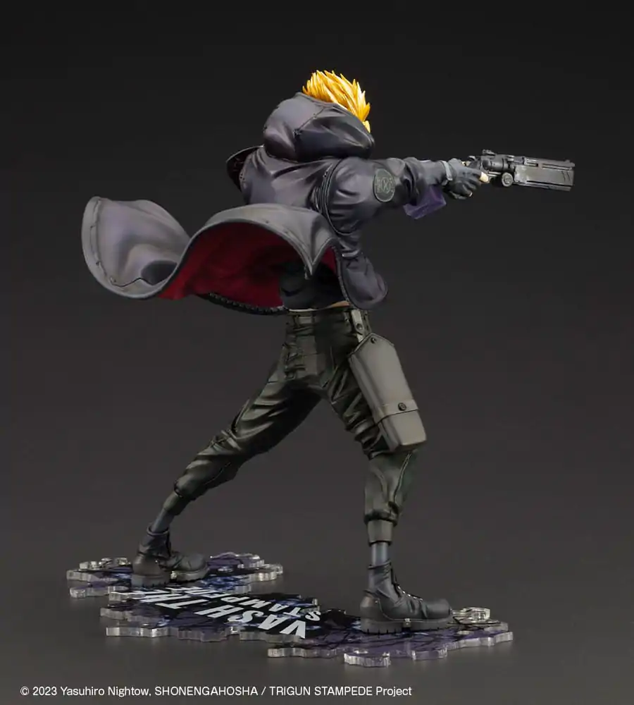 Trigun Stampede ARTFXJ Statuie 1/8 Vash the Stampede The Gunman in Black Ver. 22 cm poza produsului