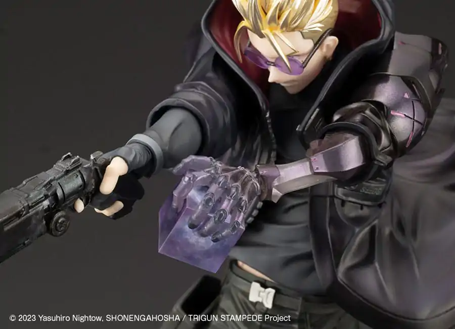 Trigun Stampede ARTFXJ Statuie 1/8 Vash the Stampede The Gunman in Black Ver. 22 cm poza produsului