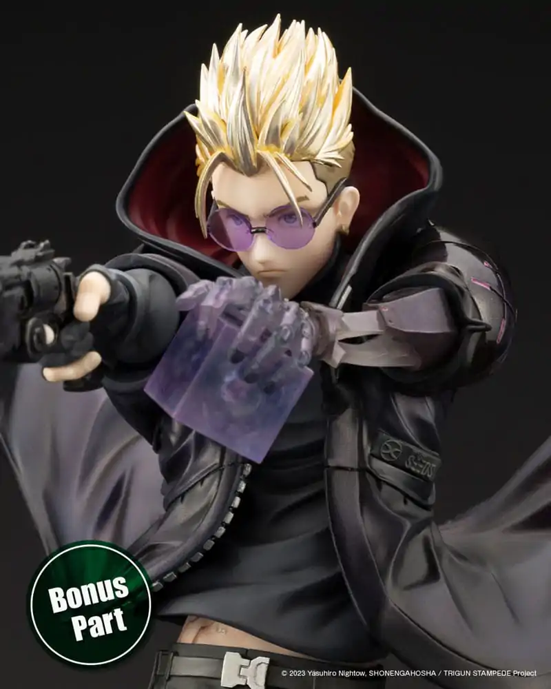 Trigun Stampede ARTFXJ Statuie 1/8 Vash the Stampede The Gunman in Black Ver. 22 cm poza produsului