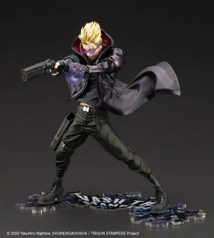 Trigun Stampede ARTFXJ Statuie 1/8 Vash the Stampede The Gunman in Black Ver. 22 cm poza produsului