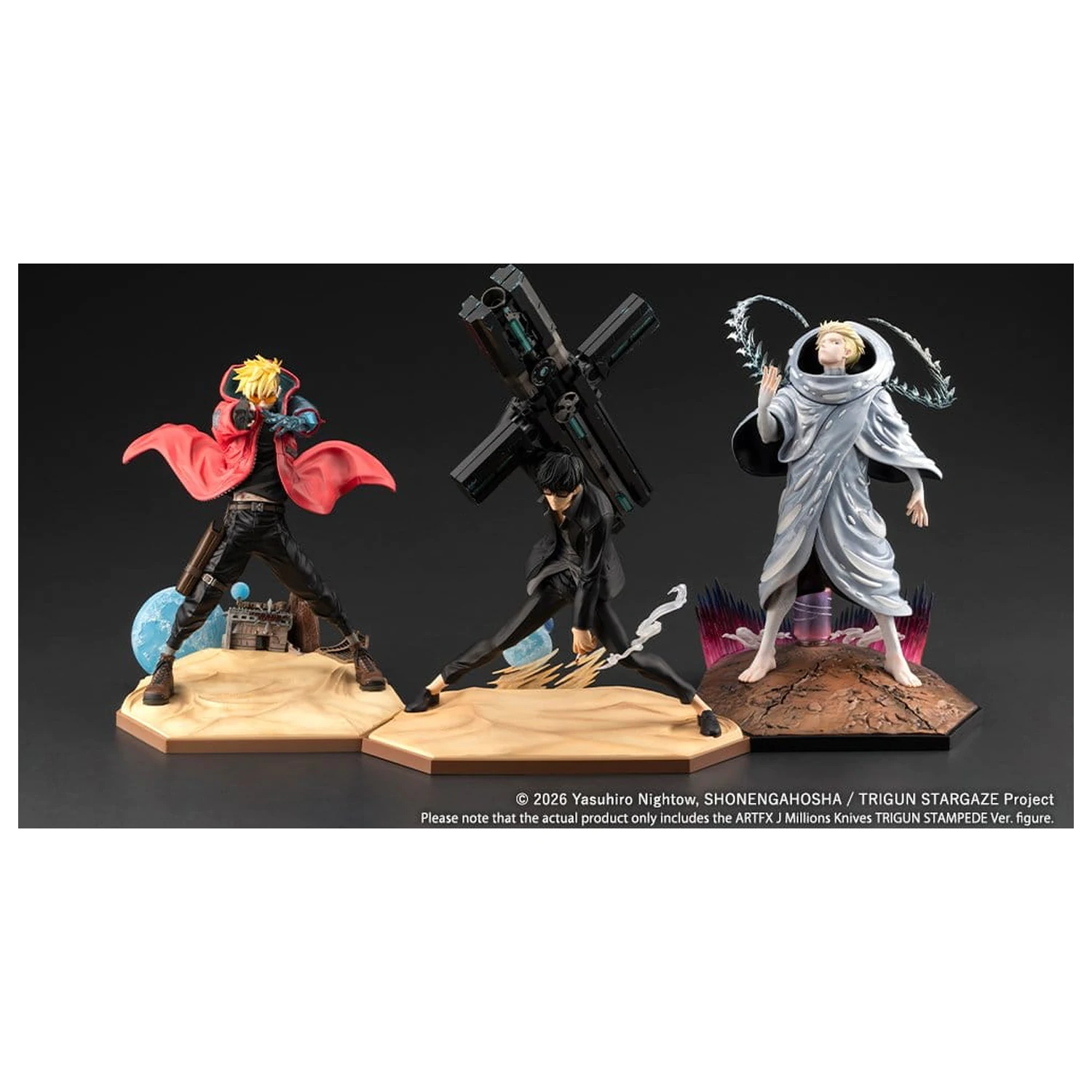 Trigun Stargaze ARTFXJ Statuie 1/8 Millions Knives Trigun Stampede Ver. 24 cm poza produsului