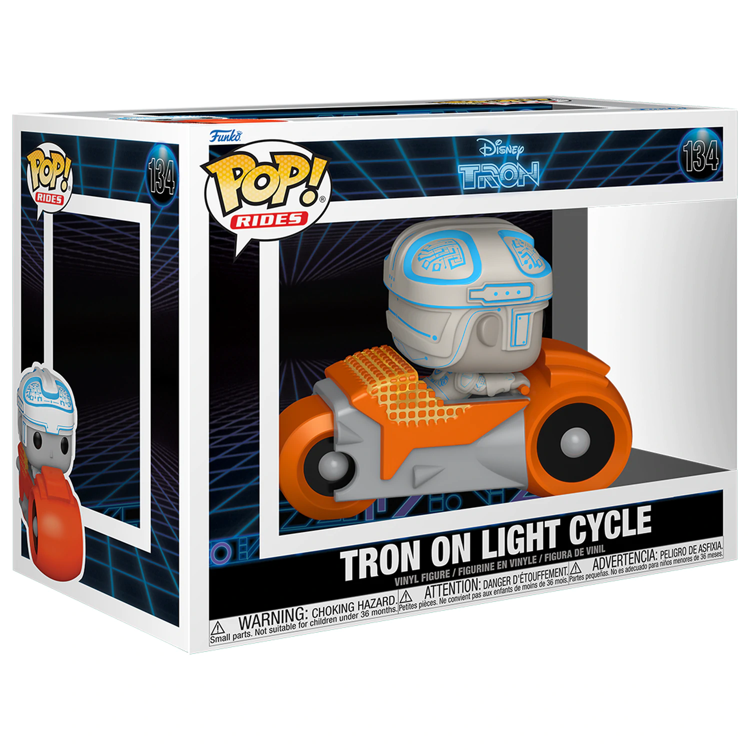 Tron(1982) Funko POP! Rides Deluxe figurină de vinil Tron cu motocicletă 9 cm poza produsului
