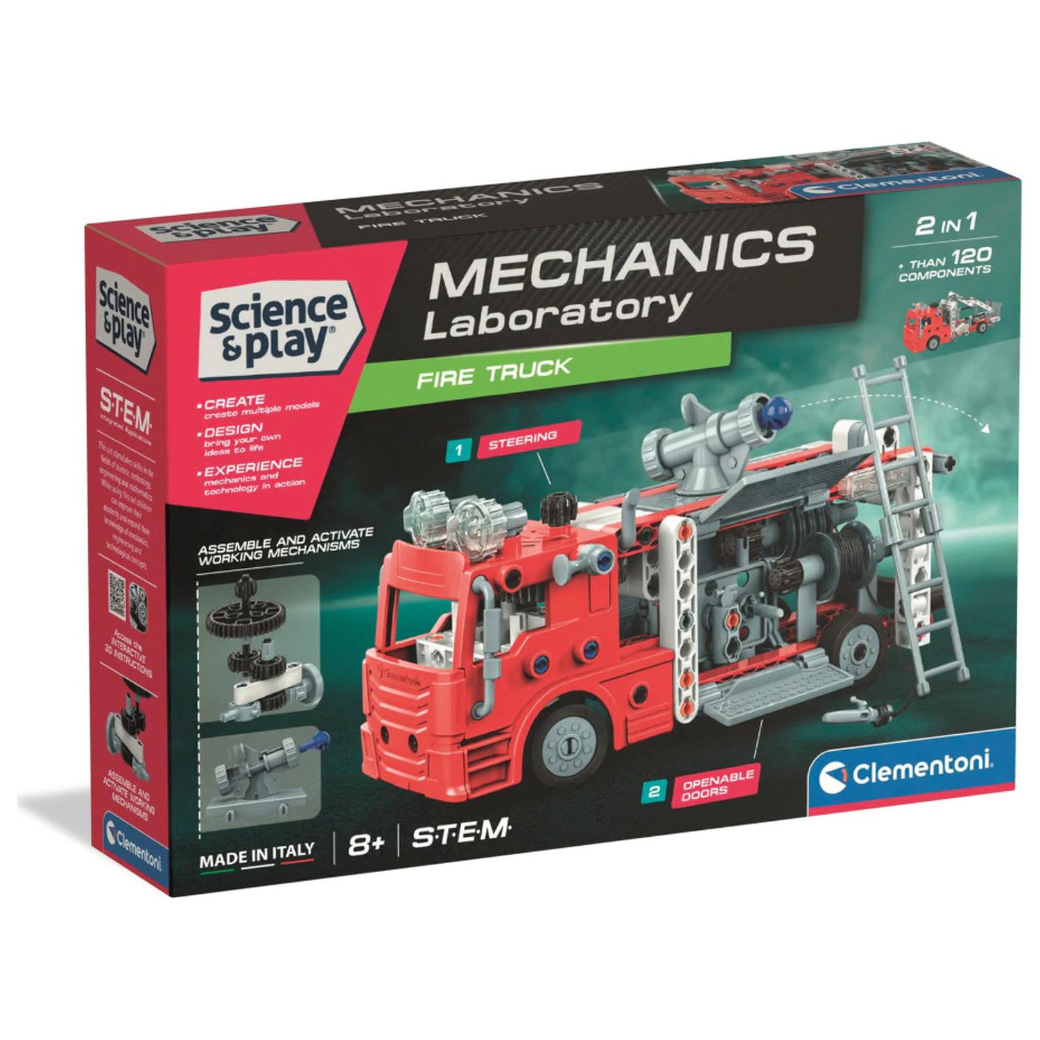 Fire Truck Mechanics Jucarie de constructie 2 in 1 poza produsului