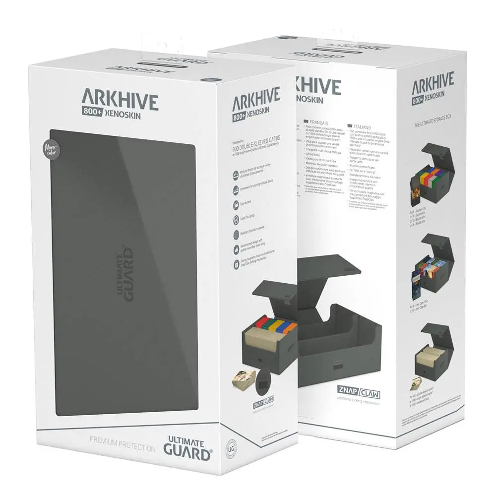 Ultimate Guard Arkhive 800+ XenoSkin Monocolor Gri poza produsului