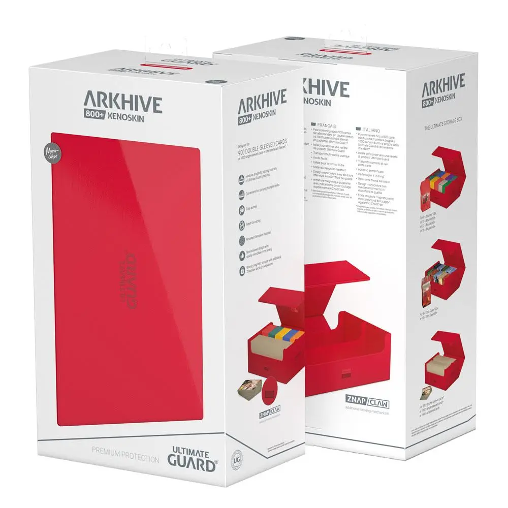 Ultimate Guard Arkhive 800+ XenoSkin Monocolor Roșu poza produsului