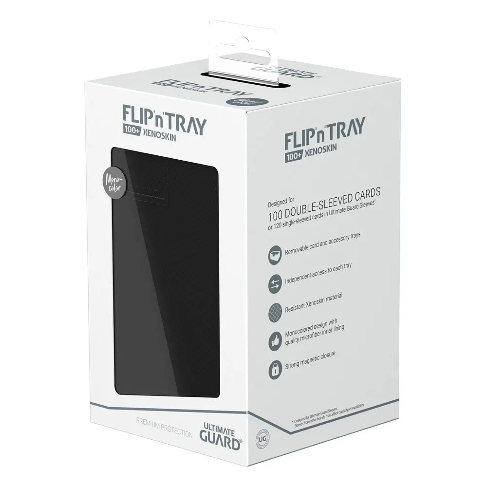 Ultimate Guard Flip`n`Tray 100+ XenoSkin Monocolor Negru poza produsului