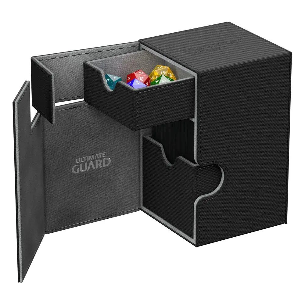 Ultimate Guard Flip'n'Tray Deck Case 100+ Standard Size XenoSkin Black poza produsului